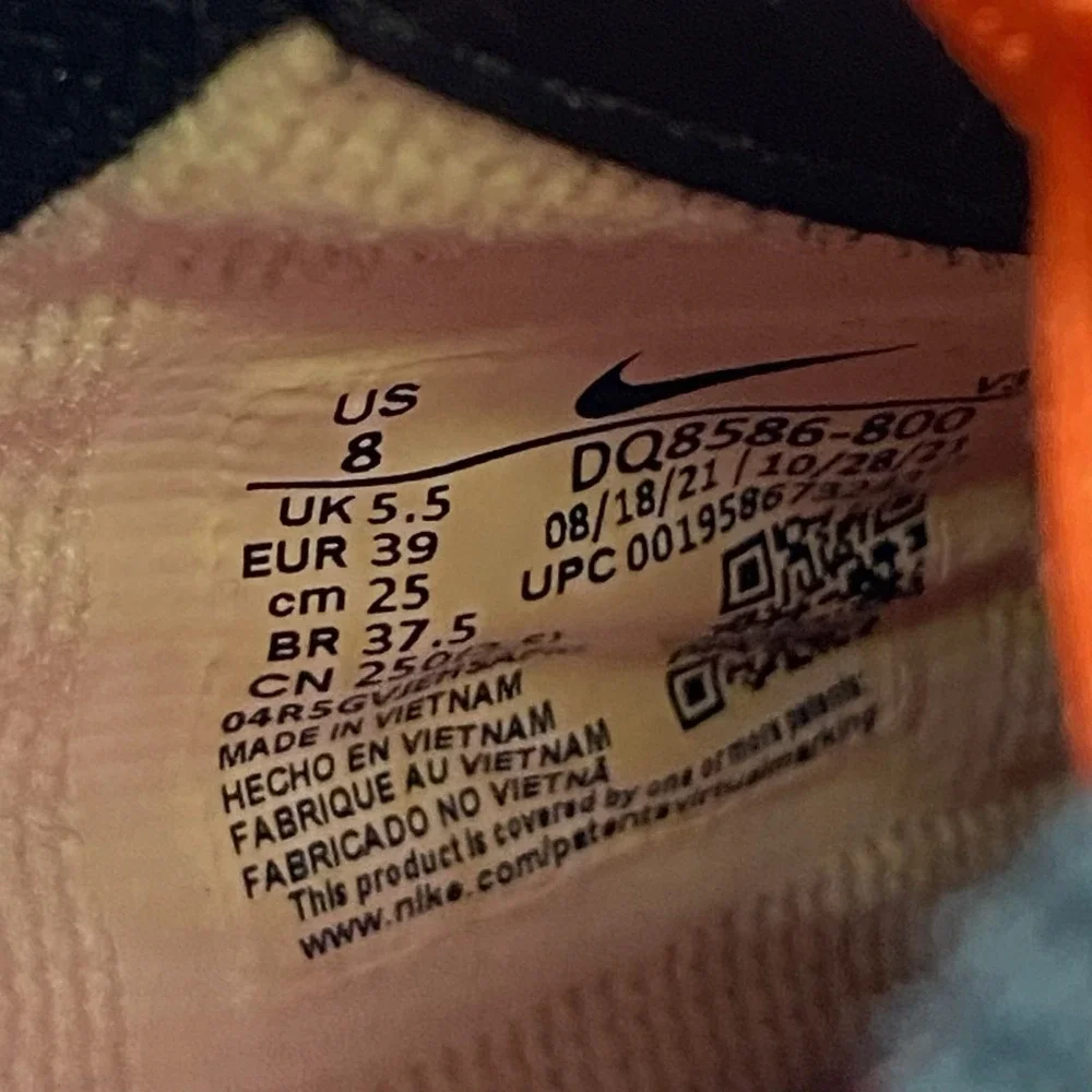Nike Air Force 1‎ Shadow Sneakers Womens 8 Rush Orange Low Top Shoes DQ8586-800